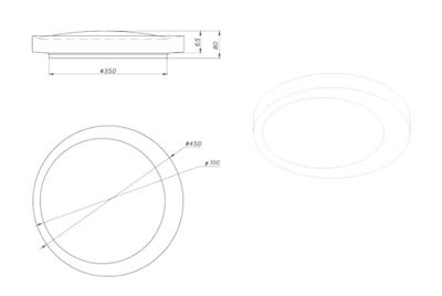 Trio Mooie led plafonnièreAleta Ø 45cm - wit - R64611101