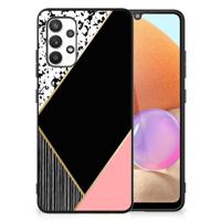 Samsung Galaxy A32 4G | A32 5G Enterprise Editie Backcover Zwart Roze Vormen - thumbnail