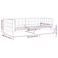 Slaapbank 80x200 cm fluweel donkergrijs - thumbnail