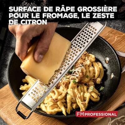 Duo Zest Rasp en Parmezaanse Rasp - FACKELMANN - Roestvrij Staal - 42 en 19 cm