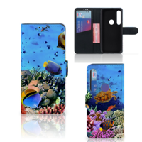 Motorola Moto G8 Plus Telefoonhoesje met Pasjes Vissen - thumbnail