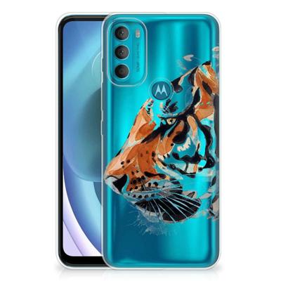 Smartphone hoesje Motorola Moto G71 5G Watercolor Tiger Smartphone hoesje Motorola Moto G71 5G Watercolor Tiger