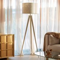 Zuiver Vloerlamp 'Tripod' 157cm, kleur Beige - thumbnail