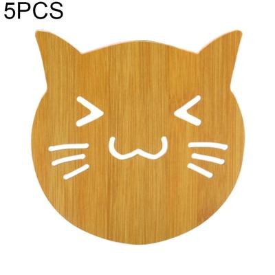 5 PC'S leuke cartoon keuken tafel beschermen hout Cup pad warmte-isolatie Coaster mat willekeurige stijl levering