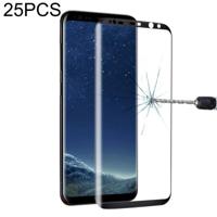 25 stuks voor Galaxy S8 plus volledige schermrand lijm gehard glas screen protector (zwart) - thumbnail