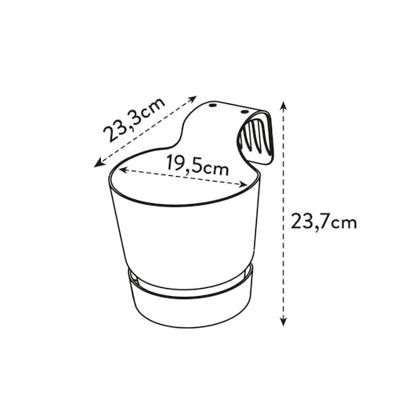 Elho greenville easy hanger single living black