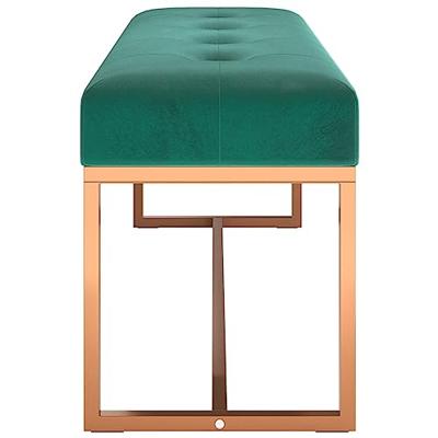 Bankje 110x36x45 cm fluweel donkergroen