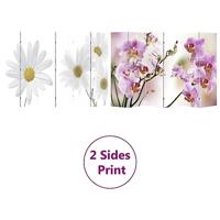 Kamerscherm inklapbaar bloem 217x170 cm - thumbnail