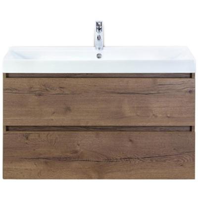 Maxx XL Badmeubelset 100 cm - Tabacco - Wastafel Just 1 Kraangat