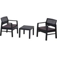 Progarden Kraka 6430 Tuinmeubelset Kunststof, Polyester Antraciet - thumbnail