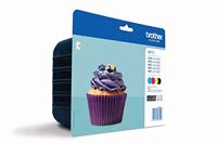 Brother LC-123VALBPDR inktcartridge 4 stuk(s) Origineel Zwart, Cyaan, Magenta, Geel - thumbnail