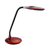 Dimmbare LED Bureaulamp met Vergrootglas - 5W - Natuurlijk Wit 5000K - Glans Rood - thumbnail