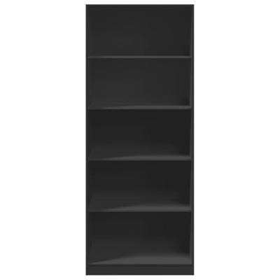 Kledingkast 80x50x200 cm bewerkt hout zwart
