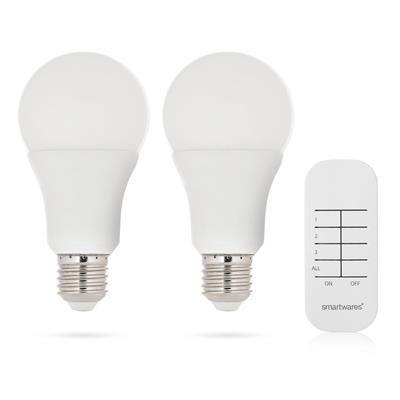 Smartwares SH4-99550 LED bulb schakelset - 2x 7W LED-lampen + AB Smartwares SH4-99550 LED bulb schakelset - 2x 7W LED-lampen + AB