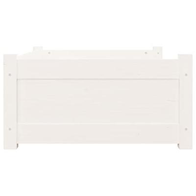 Hondenmand 75,5x55,5x28 cm massief grenenhout wit