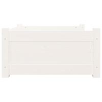 Hondenmand 75,5x55,5x28 cm massief grenenhout wit - thumbnail