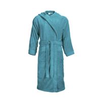 Badjas Basic met Capuchon - Turquoise - thumbnail