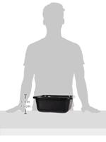 Curver Afwasbak vierkant 10ltr antraciet - thumbnail