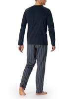Schiesser Schiesser Pyjama Long nightblue 180274 56/XXL - thumbnail