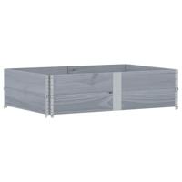 VidaXL Palletopzetranden 2 st 150x100 cm massief grenenhout grijs - thumbnail