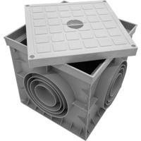 Inspectieput 400x400x400 mm met Deksel - Velvalux Panoboxpro - Kunststof Controleput / Revisieput - thumbnail