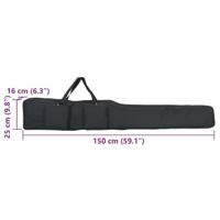 Hengeltas 150 cm oxford stof zwart - thumbnail