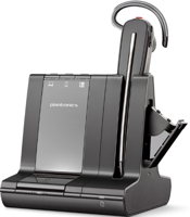 HP DECT Mono-headset 'Savi W8245' convertibel, met basisstation, hoofdband + nekbeugel en oorhaak, SoundGuard en batterijoplaadvak, Skype for Business, zwart - thumbnail