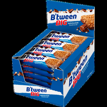 B&apos;tween BIG Mueslireep Melkchocolade 24 x 50 g bij Jumbo