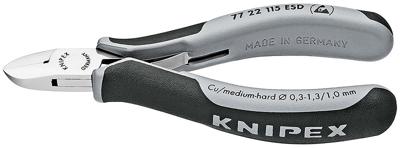 Knipex Zijsnijtang ronde kop z.facet 115 mm ESD - 7722115ESD