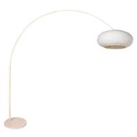 Steinhauer Booglamp zandbruinSilva Alba met witte kap Ø60cm - 4677CR - thumbnail