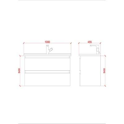 Creavit Badkamermeubelset Sally 100 cm Twee Soft-Close Lades Eiken - Onderkast Sally 100 cm Eiken - thumbnail