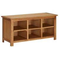 VidaXL Schoenenrek 90x37x45 cm massief eikenhout - thumbnail