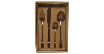 4-Persoons RVS bestekset rose goud 16-delig - Besteksets