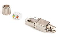Digitus DN-93634 CAT 6A-veldstekker, RJ45, afgeschermd, AWG 22-27, montageaansluiting zonder gereedschap DN-93634 Stekker, recht Aantal polen (sensoren) 8P8C - thumbnail