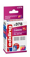 Edding Inktcartridge vervangt Canon CL-541 XL Compatibel Cyaan, Magenta, Geel EDD-378 18-378 - thumbnail