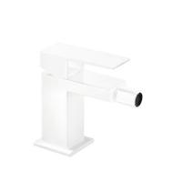 Bidetmengkraan Tres Cuadro Exclusive met Hendel Korte Uitloop 10 cm Mat Wit - thumbnail