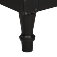 Kuipstoel echt geitenleer zwart - thumbnail