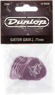 Dunlop Gator Grip 0.71mm 12-pack plectrumset donkerpaars