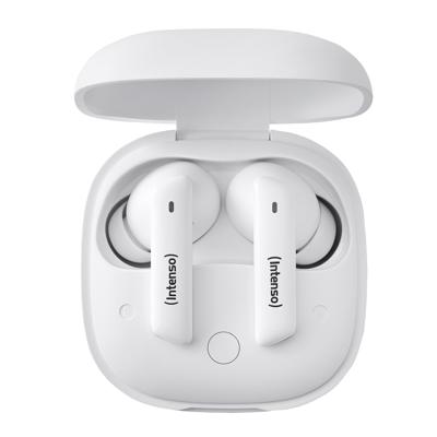 Intenso Buds Pro TWS True Wireless koptelefoon T512HAE met hybride ANC, ENC, Bluetooth en tot 35 uur muziekweergave, wit