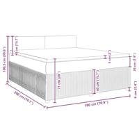 Boxspring met matras stof donkergrijs 180x200 cm - thumbnail