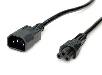 VALUE Stroomkabel IEC320/C14 male - C5 female, zwart, 1,8 m