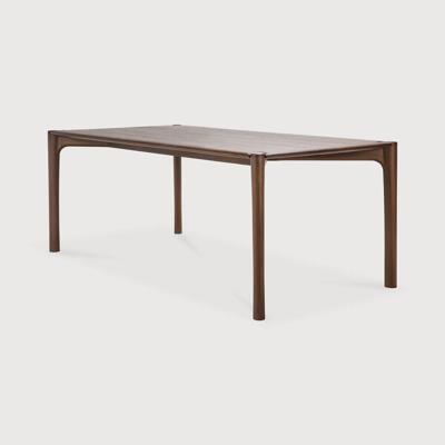 Ethnicraft Eettafel 'PI' Gevernist Teakhout, 220 x 95cm, kleur Bruin