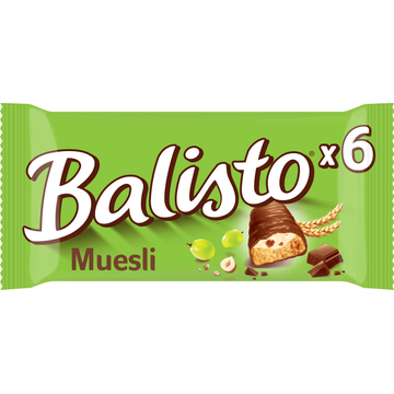 Balisto Muesli chocolade biscuit reep 6pack bij Jumbo