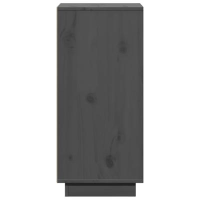Dressoirs 2 st 31,5x34x75 cm massief grenenhout grijs
