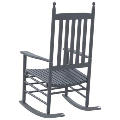 Schommelstoelen met gebogen zitting 2 st populierenhout grijs Schommelstoelen met gebogen zitting 2 st populierenhout grijs