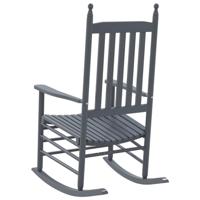 Schommelstoelen met gebogen zitting 2 st populierenhout grijs - thumbnail