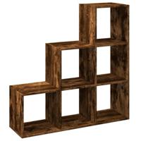 Kamerscherm / boekenkast 3-laags 99x29x99 cm hout gerookt eiken - thumbnail