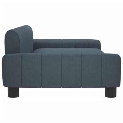 Kinderbank 90x53x30 cm stof donkergrijs