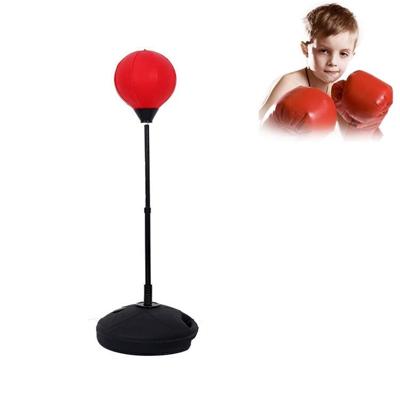 Kinderen basisversie hoogte verstelbaar verticaal PU leder vent bal boksen Speed Ball familie fitness apparatuur zonder handschoenen (rood)