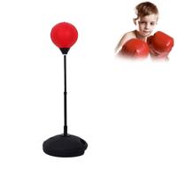 Kinderen basisversie hoogte verstelbaar verticaal PU leder vent bal boksen Speed Ball familie fitness apparatuur zonder handschoenen (rood) - thumbnail